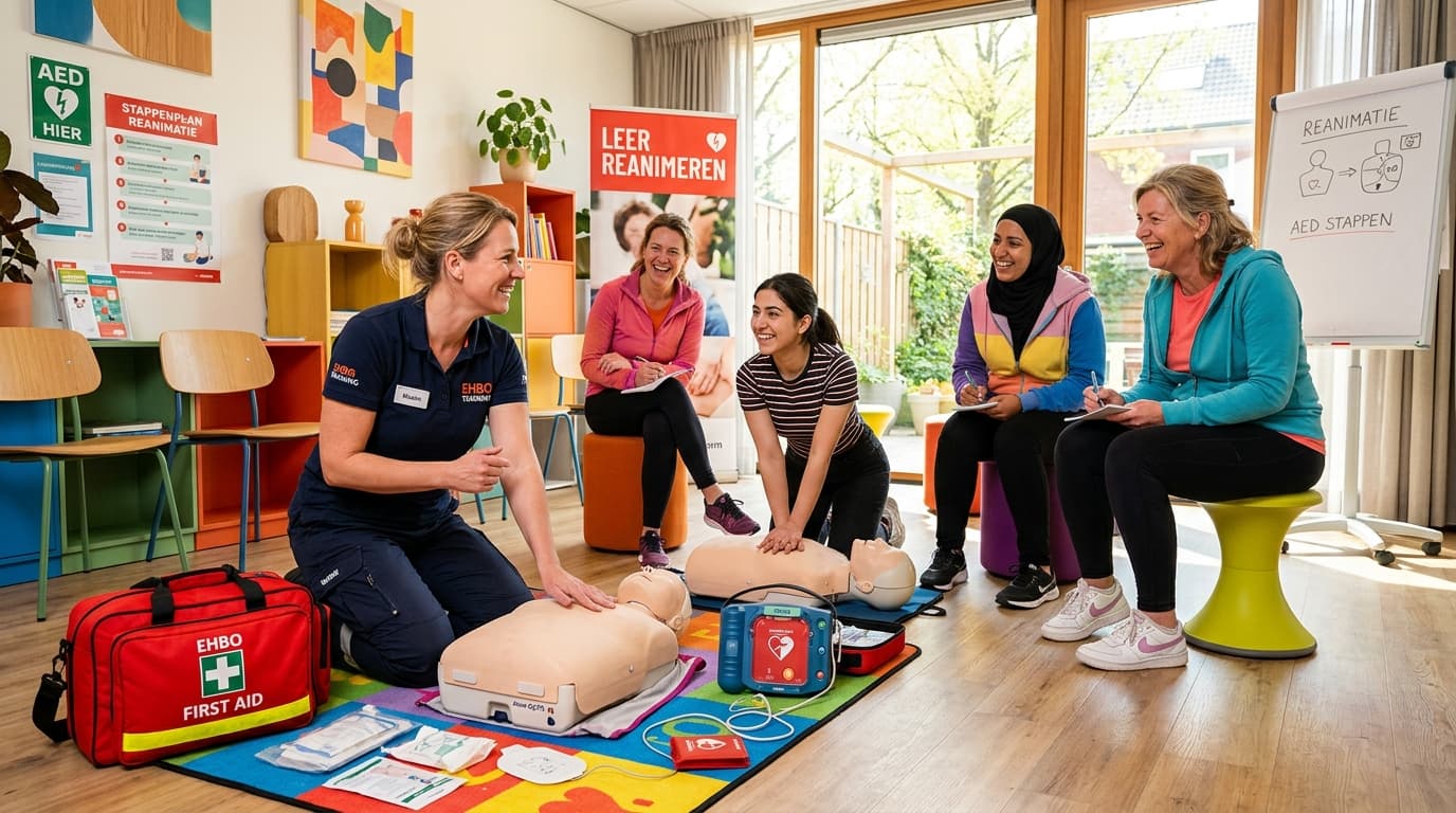 EHBO bij baby’s, kinderen & volwassenen met reanimatie & AED
